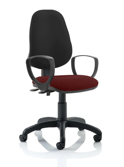 Eclipse 2 Plus Fabric Operator Office Chair - Optional Colour and Armrests