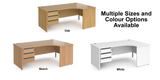 Contract Panel Leg Right Hand Ergonomic Corner Desk with Three Drawer Storage