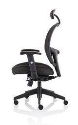 The Denver Black Mesh Back and Fabric Seat Office Chair - Optional Headrest