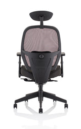 The Denver Black Mesh Back and Fabric Seat Office Chair - Optional Headrest