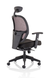 The Denver Black Mesh Back and Fabric Seat Office Chair - Optional Headrest