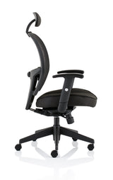 The Denver Black Mesh Back and Fabric Seat Office Chair - Optional Headrest