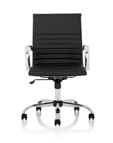 Nola Medium Back Modern Office Chair - Black or White Option