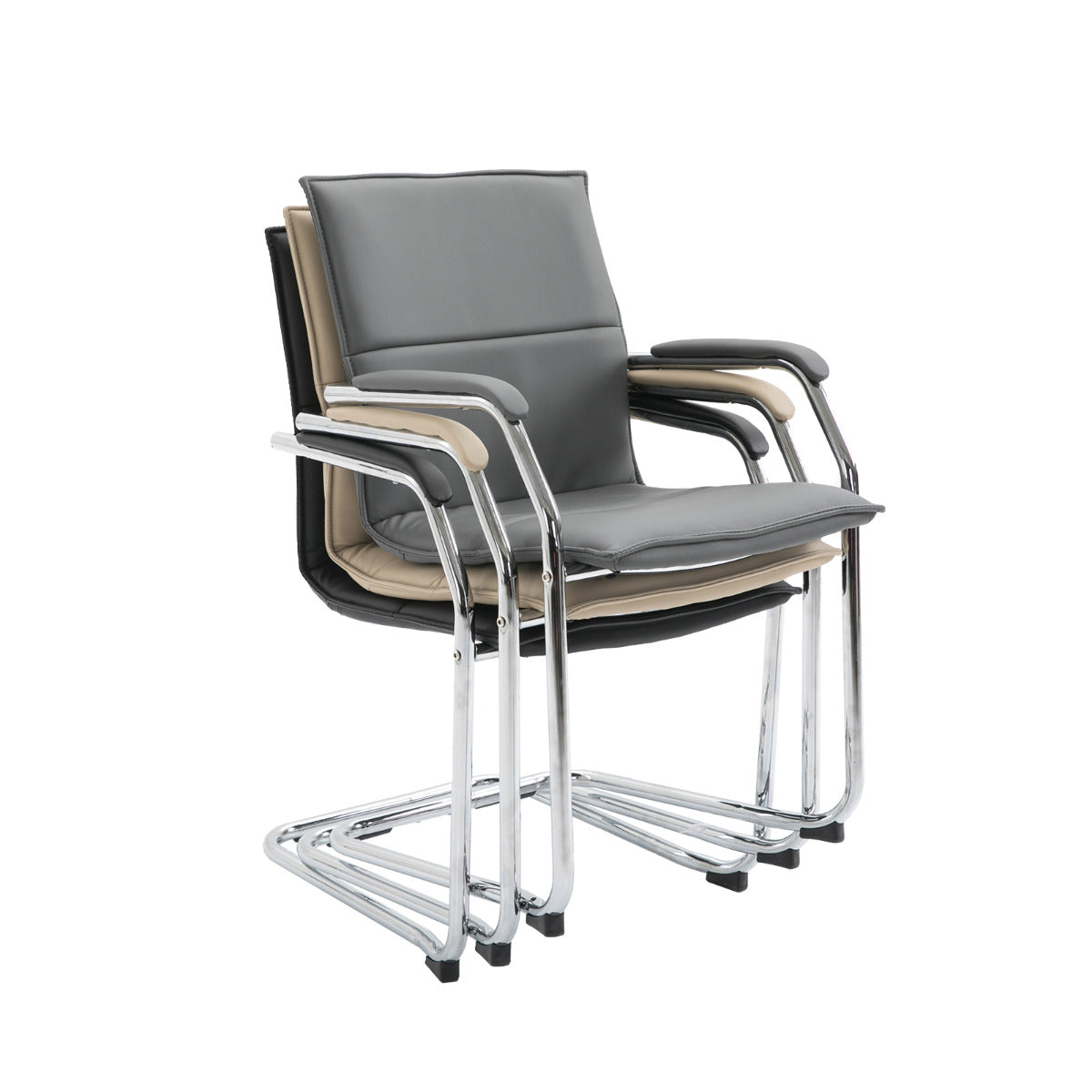 Essen Faux Leather Conference Chair - Black or Grey Option
