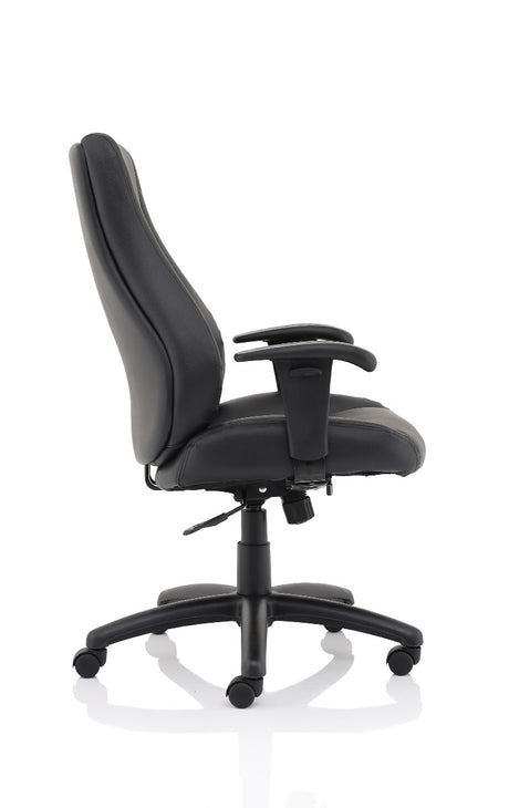 Winsor Black Leather Operator/Office Chair - Optional Headrest