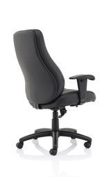 Winsor Black Leather Operator/Office Chair - Optional Headrest