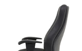 Winsor Black Leather Operator/Office Chair - Optional Headrest