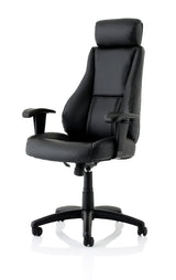 Winsor Black Leather Operator/Office Chair - Optional Headrest