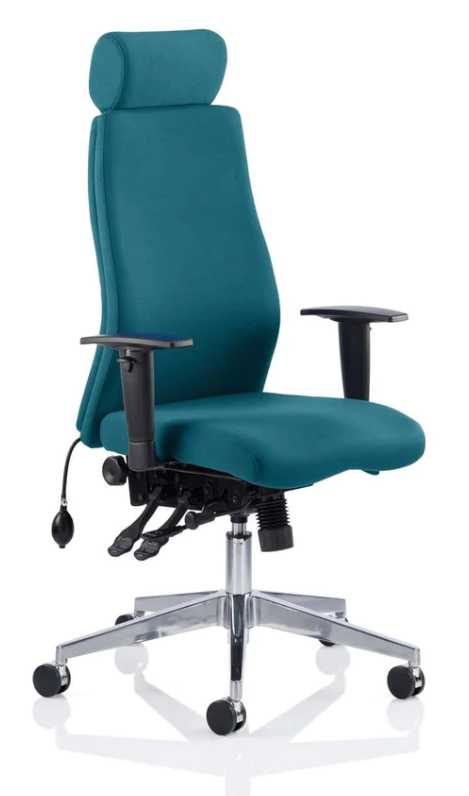 Onyx Fabric Ergonomic Posture Office Chair - Recommended by Leading UK Chiropractor Doctor