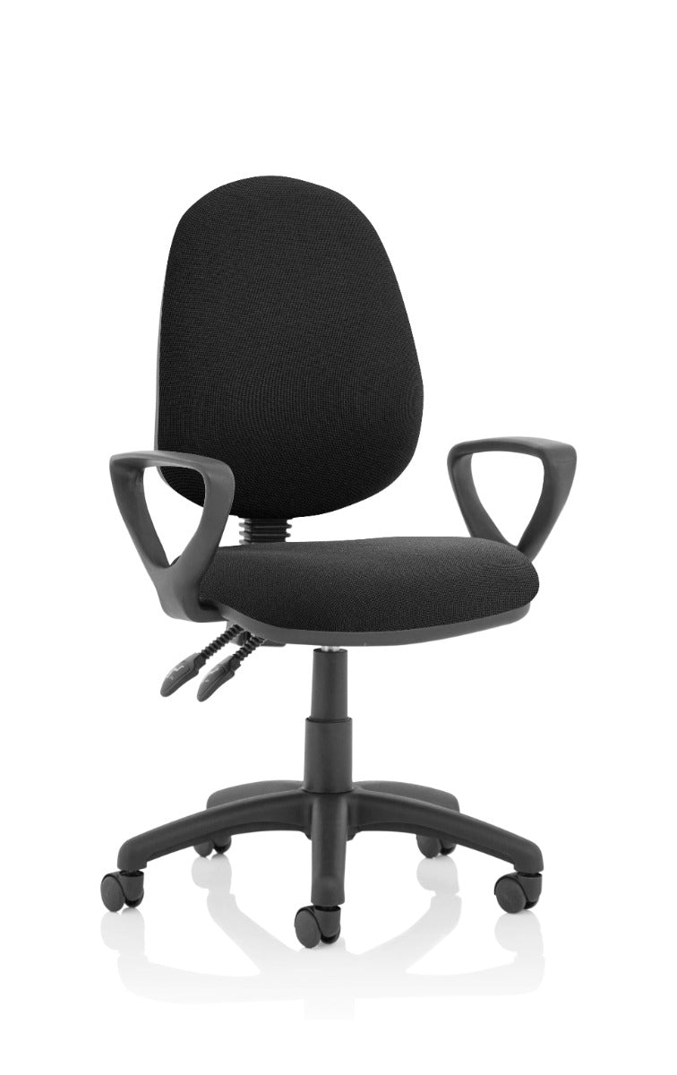 Eclipse 2 Plus Fabric Operator Office Chair - Optional Colour and Armrests