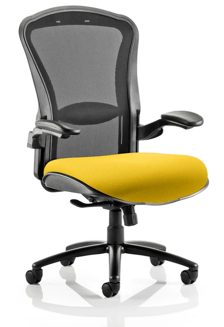 Houston Fabric and Mesh Heavy Duty Office Chair - Up to 32 Stone