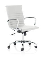 Nola Medium Back Modern Office Chair - Black or White Option