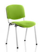 Stackable ISO Chrome Frame Fabric Conference Chair - Multiple Fabric Colour Choices