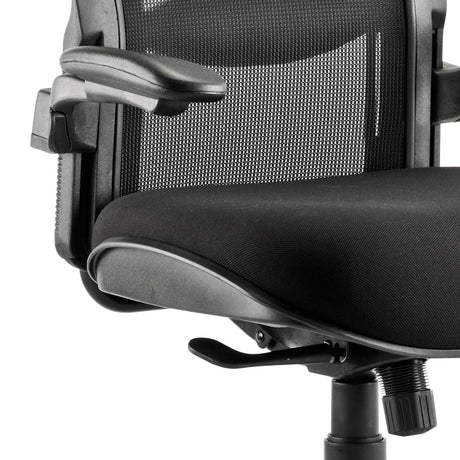 Houston Fabric and Mesh Heavy Duty Office Chair - Up to 32 Stone