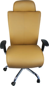 Executive Beige Leather Office Chair - HB-020-BGE