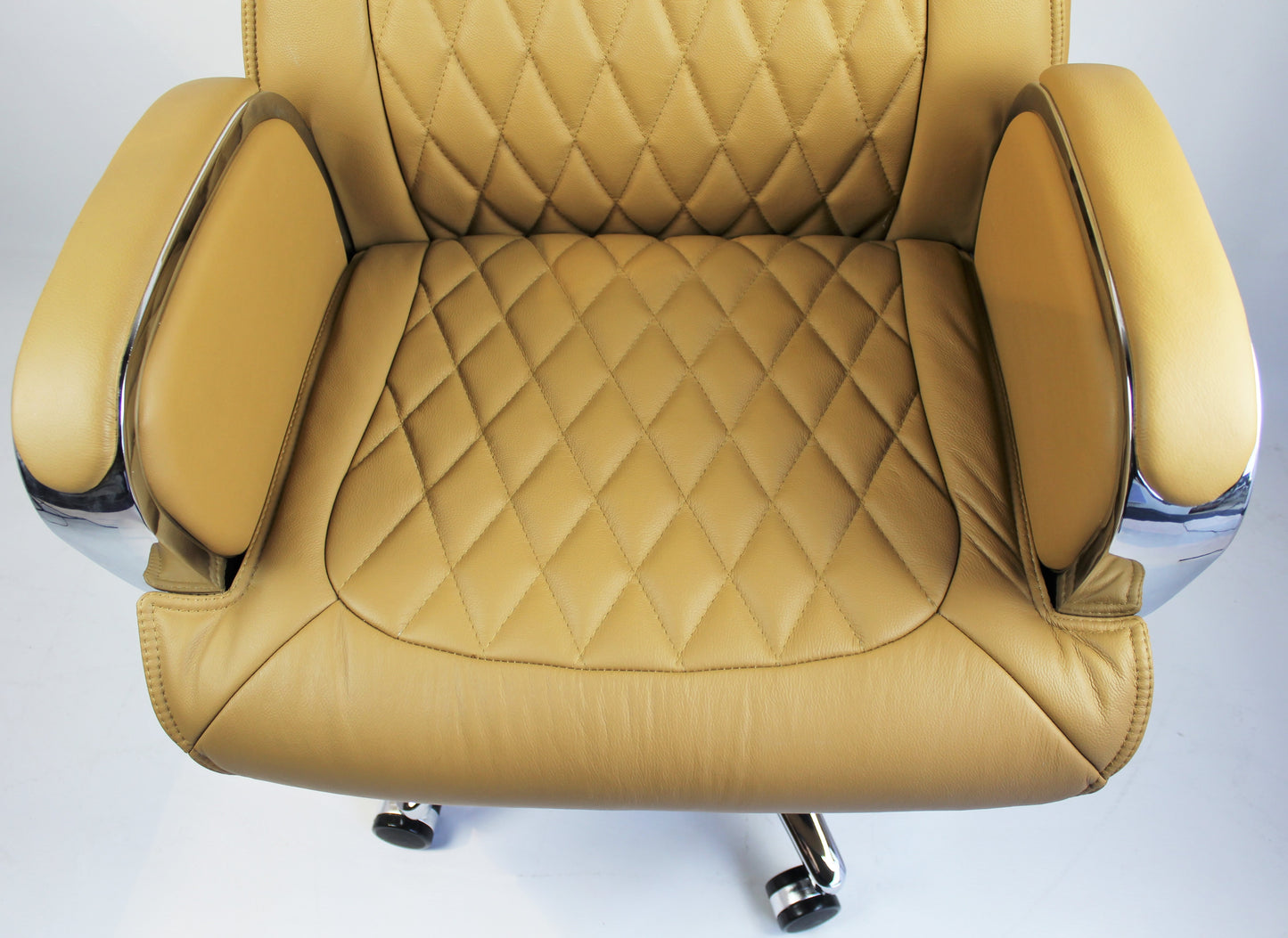 Beige Leather Executive Office Chair - CHA-1202A
