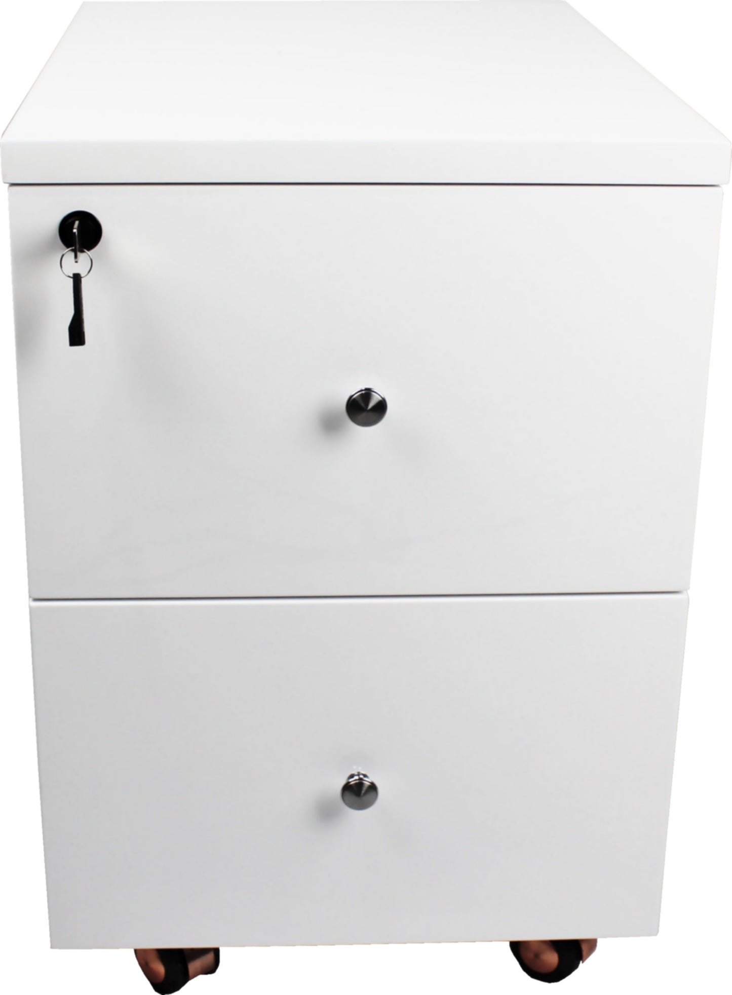 Prosparae Gloss White Executive Desk with Return & Pedestal - 2200mm - T1381