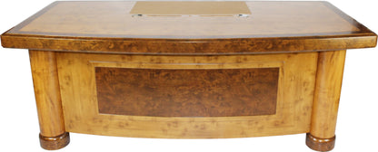 High Quality Executive Desk In Two Tone Yew Finish with Pedestal and Return - 1800mm or 2000mm - 1862