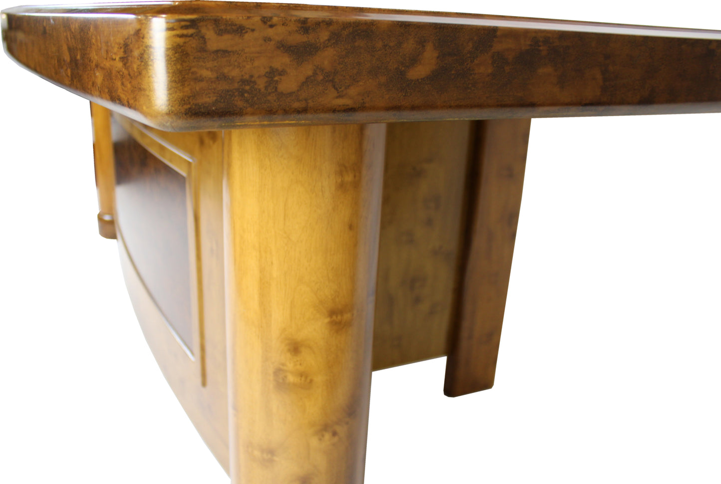 High Quality Executive Desk In Two Tone Yew Finish with Pedestal and Return - 1800mm or 2000mm - 1862