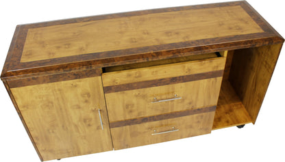 High Quality Executive Desk In Two Tone Yew Finish with Pedestal and Return - 1800mm or 2000mm - 1862