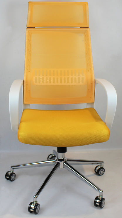 Modern Office Chair with Yellow Mesh - DH-086