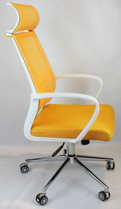 Modern Office Chair with Yellow Mesh - DH-086