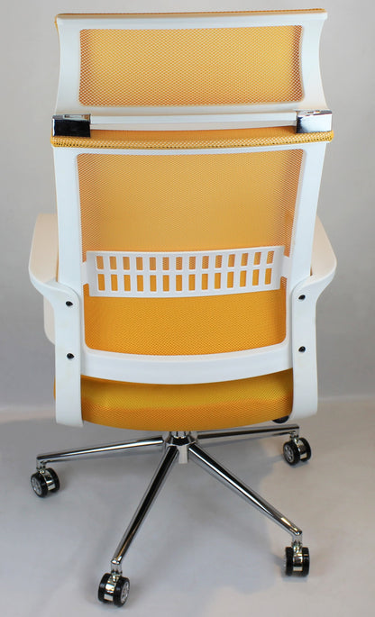 Modern Office Chair with Yellow Mesh - DH-086