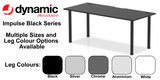 Dynamic Impulse Black Series Office Desk - Multiple Sizes Available