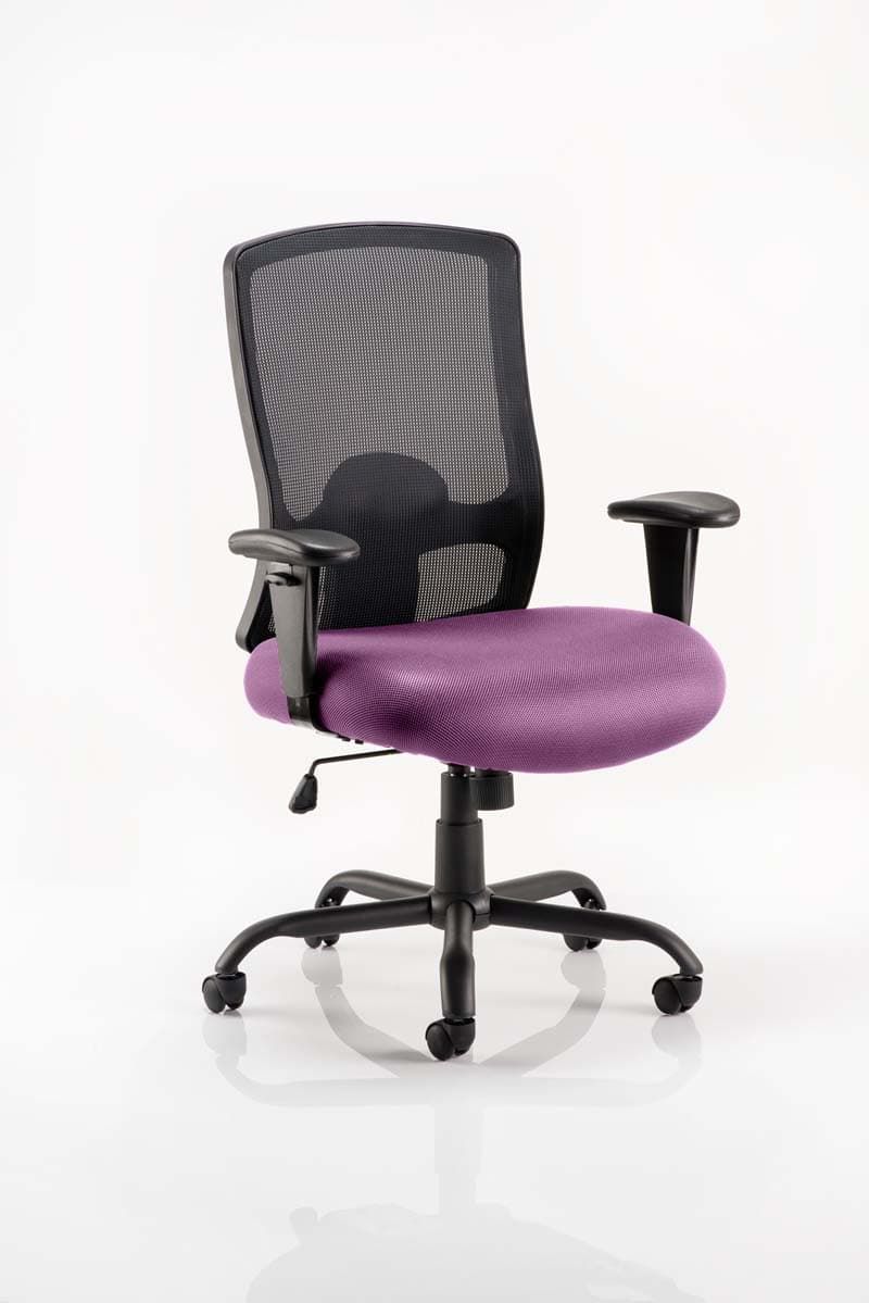Portland Mesh Back and Fabric Seat Heavy Duty Office Chair - Up to 32 Stone