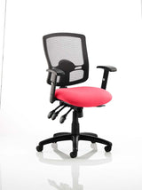 Portland III Mesh Back and Fabric Seat Task Operator Office Chair - Multiple Colour Options