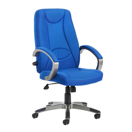 Lucca High Back Fabric Adjustable Lumbar Office Chair - Blue or Charcoal Option