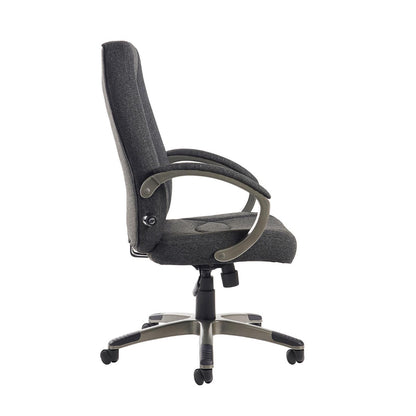 Lucca High Back Fabric Adjustable Lumbar Office Chair - Blue or Charcoal Option