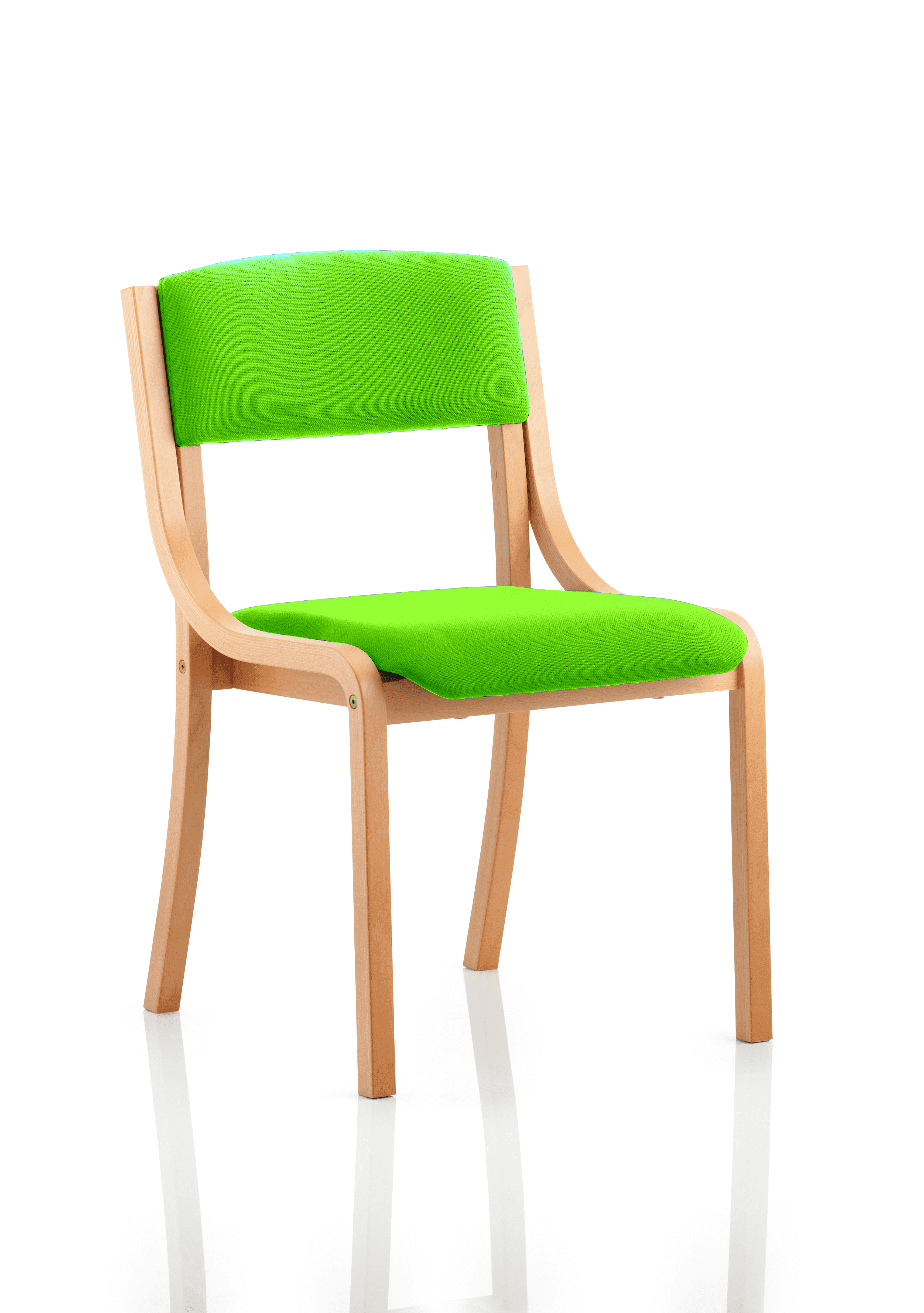 Madrid Fabric Conference Chair with Wood Frame - No Arms