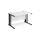 Maestro 800mm Deep Straight Cable Management Leg Office Desk