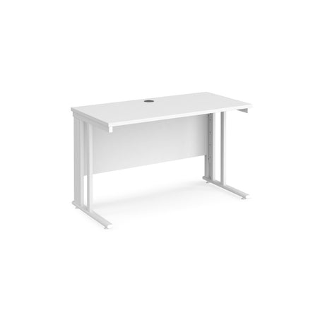 Maestro 600mm Deep Straight Cable Management Leg Office Desk