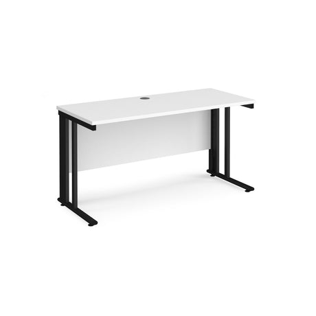 Maestro 600mm Deep Straight Cable Management Leg Office Desk