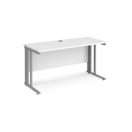 Maestro 600mm Deep Straight Cable Management Leg Office Desk