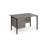 Maestro 800mm Deep Straight H Office Desk with Three Drawer Pedestal