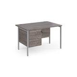 Maestro 800mm Deep Straight H Office Desk with Three Drawer Pedestal