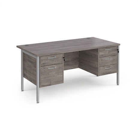 Maestro 800mm Deep Straight H Office Desk with Two and Three Drawer Pedestal