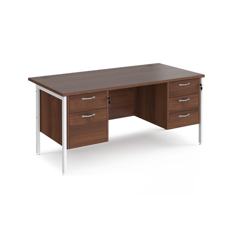 Maestro 800mm Deep Straight H Office Desk with Two and Three Drawer Pedestal