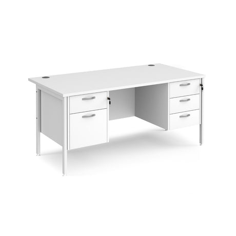 Maestro 800mm Deep Straight H Office Desk with Two and Three Drawer Pedestal