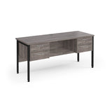 Maestro 600mm Deep Straight H Office Desk with Two and Two Drawer Pedestal