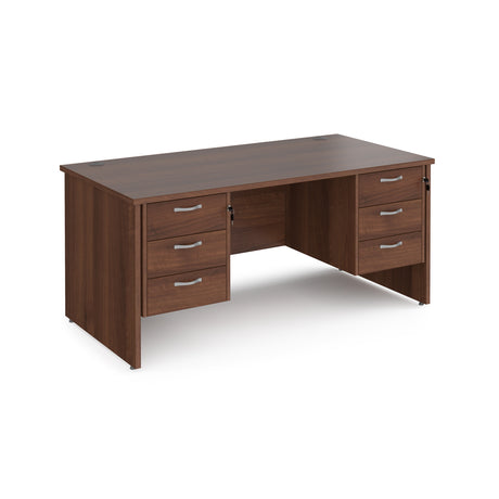 Maestro 800mm Deep Straight Panel Leg Office Desk with Three and Three Drawer Pedestal