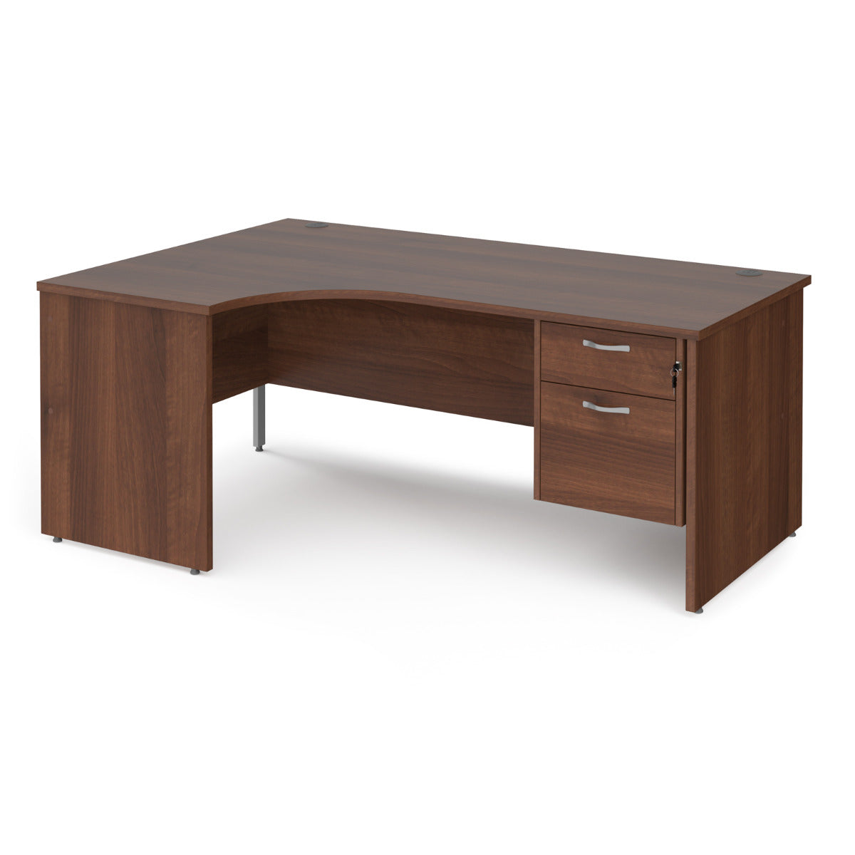 Solid wood l shaped deals desk with drawers