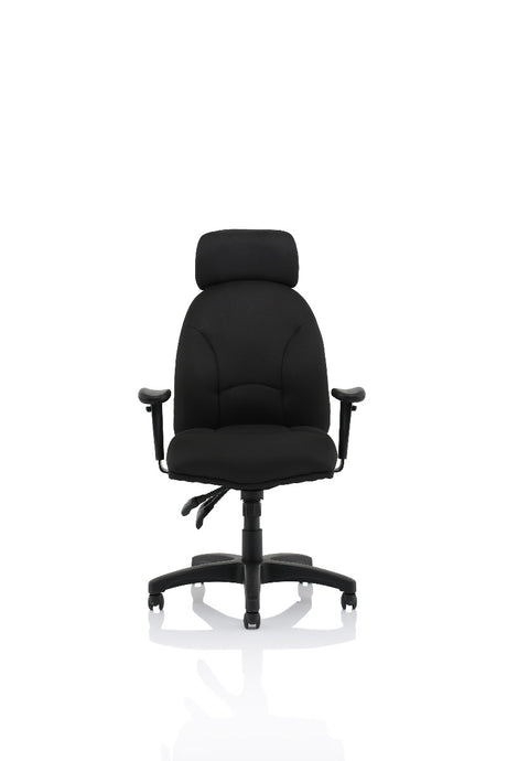 Jet High Back Black Fabric Operator Office Chair