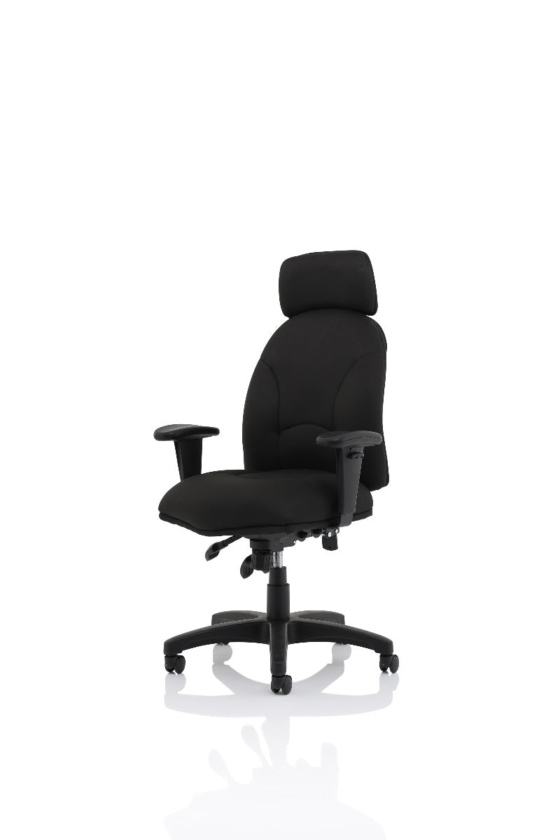 Jet High Back Black Fabric Operator Office Chair