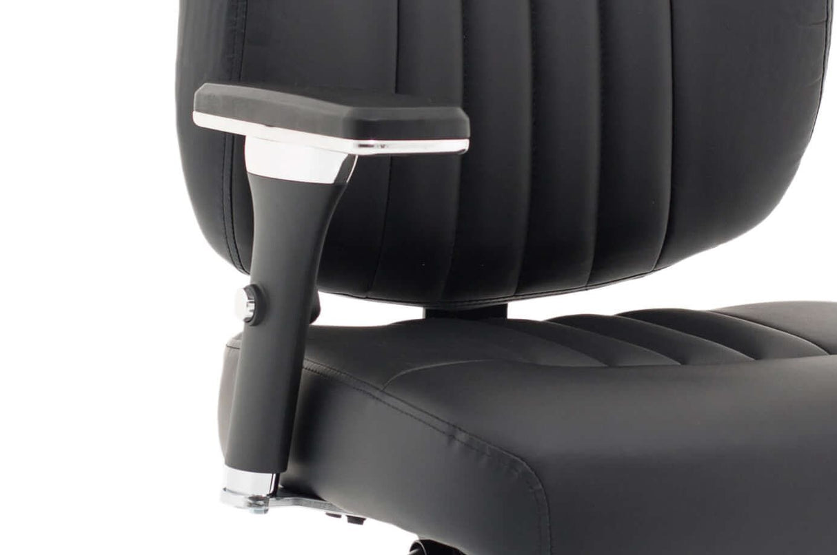 Barcelona Deluxe Black Leather Operator/Office Chair