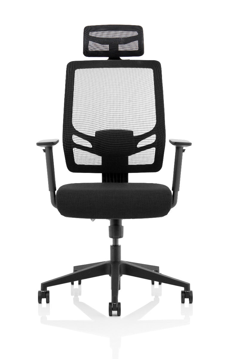Dynamic Ergo Twist Black Fabric Seat and Mesh Back Office Chair