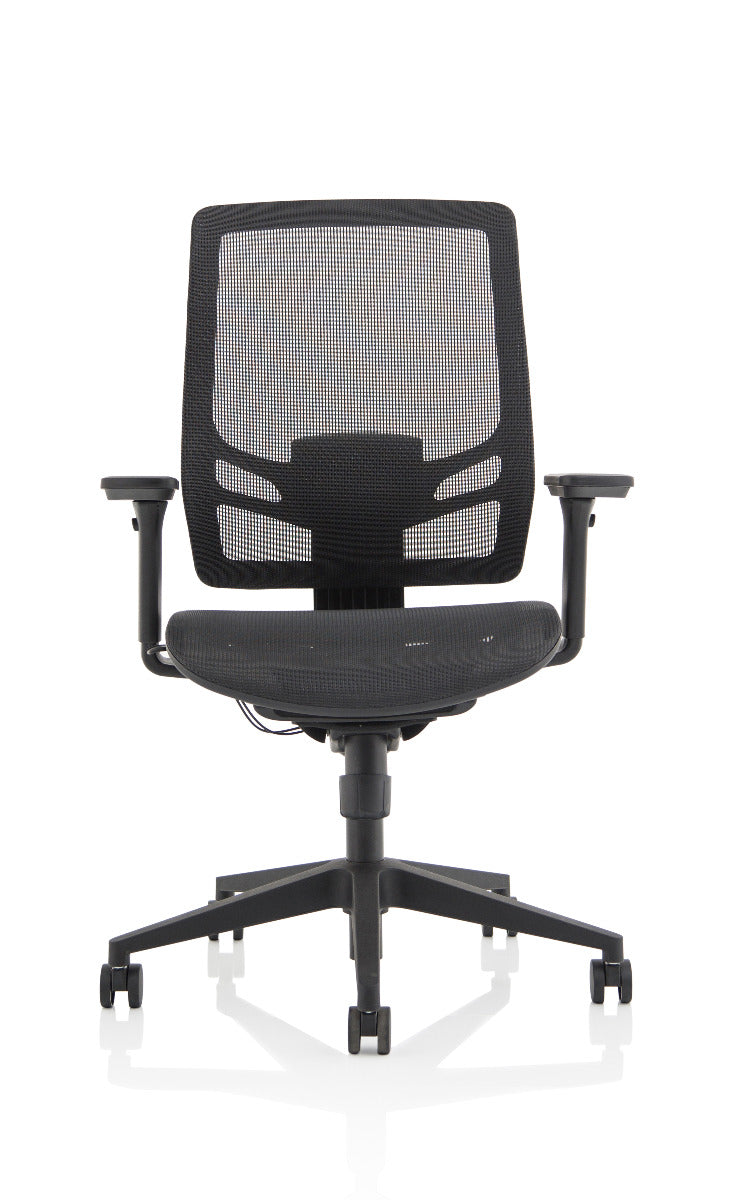 Ergo Twist Black Mesh Seat and Back Office Chair - Optional Headrest